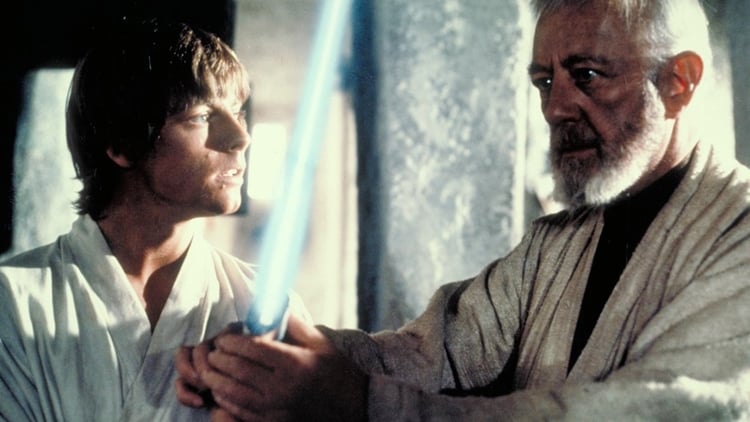 Obi-Wan Kenobi, Luke Skywalker, Mark Hamill, Alec Guiness, Star Wars, Star Wars Episode IV: A New Hope
